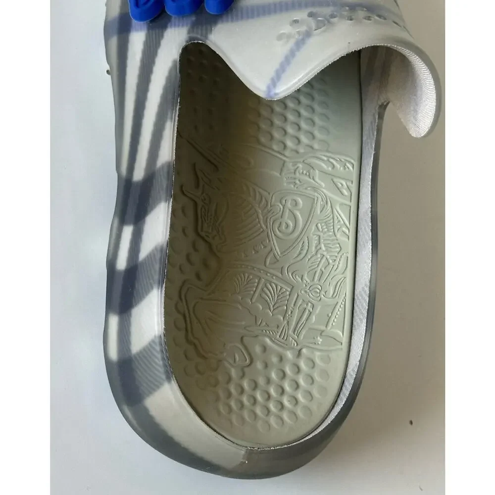 Burberry Mens Stingray Rubber Lichen IP Check Sandals 12 (45) 8088962 NIB $550